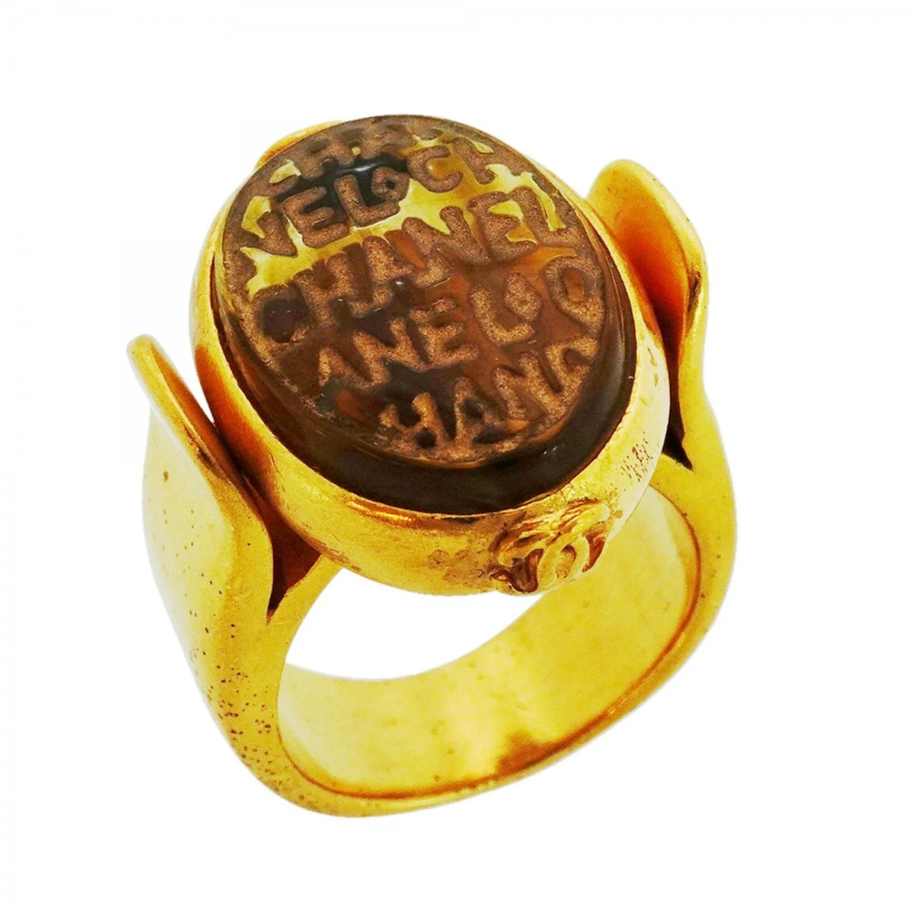 CHANEL Gold Logo Ring